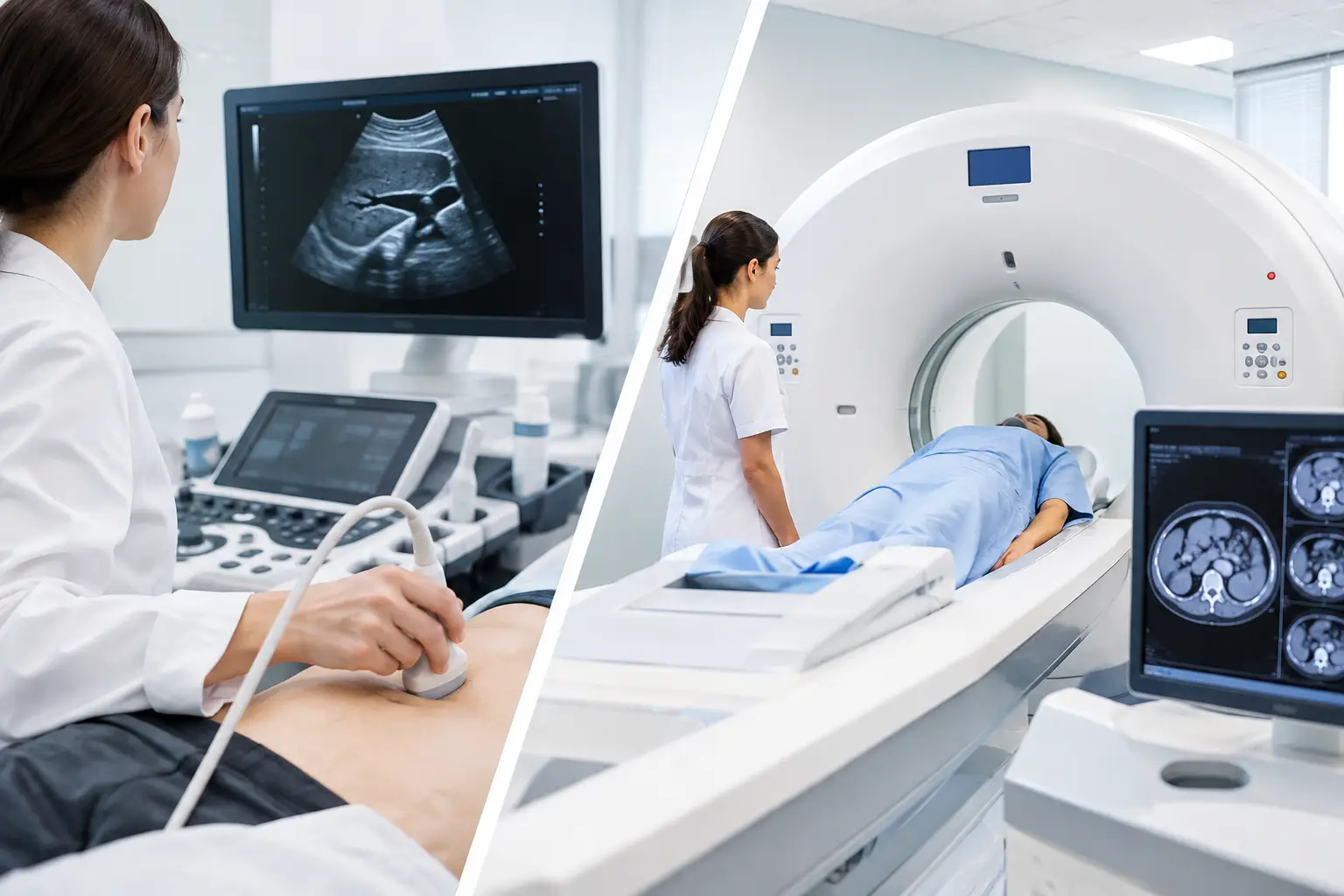 Ecografie abdominală sau tomografie: ce alegi?